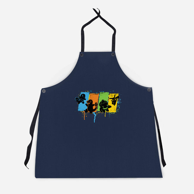 Pokequest-unisex kitchen apron-rocketman_art