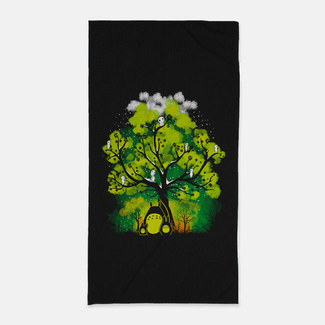 My Neighbor's Forest-none beach towel-constantine2454
