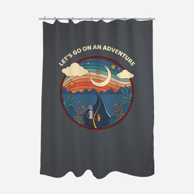 Let's Go on An Adventure-none polyester shower curtain-zody
