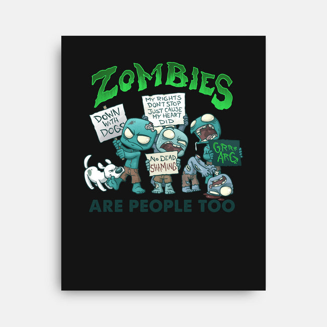 Zombie Rights-none stretched canvas-DoOomcat