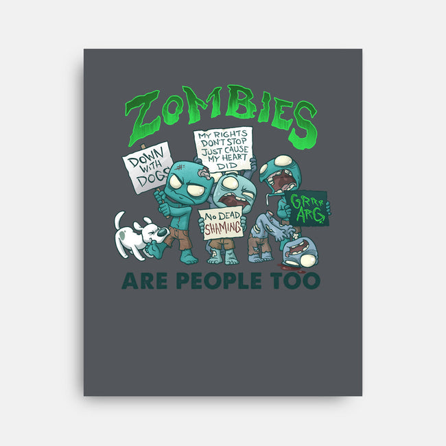 Zombie Rights-none stretched canvas-DoOomcat