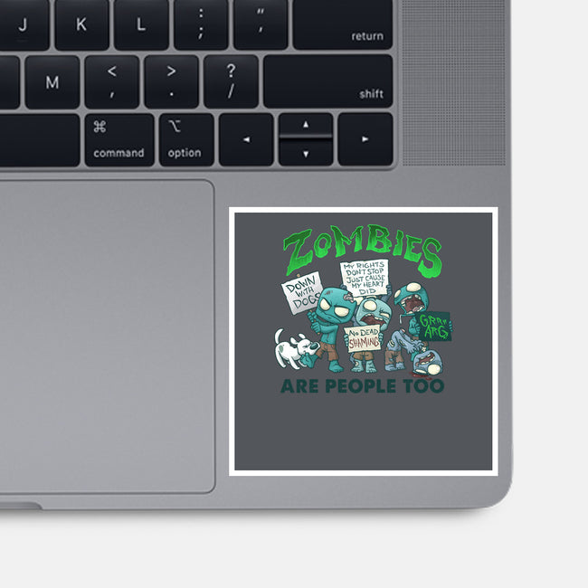 Zombie Rights-none glossy sticker-DoOomcat