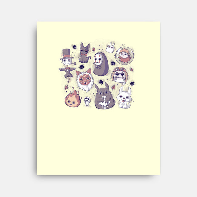 Ghibli Love-none stretched canvas-xMorfina