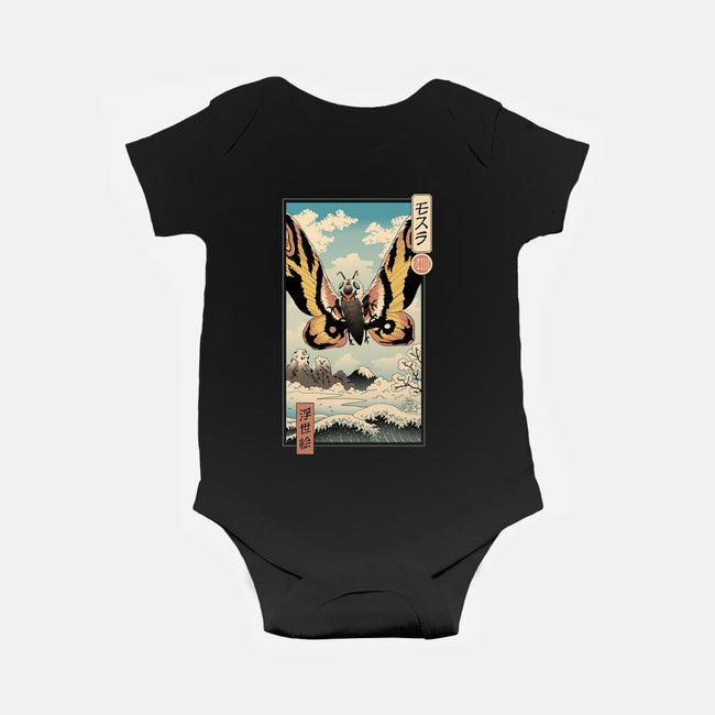 Ancient Moth Ukiyo-E-baby basic onesie-vp021