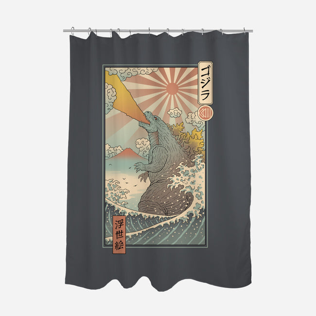 King Kaiju Ukiyo-E-none polyester shower curtain-vp021