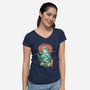 Breath of Water-womens v-neck tee-dandingeroz