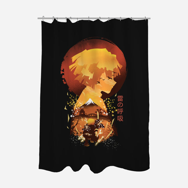 Breath of Fire-none polyester shower curtain-dandingeroz