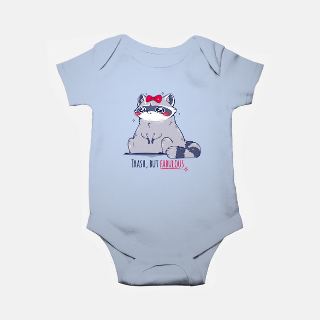 Trash But Fabulous-baby basic onesie-ChocolateRaisinFury