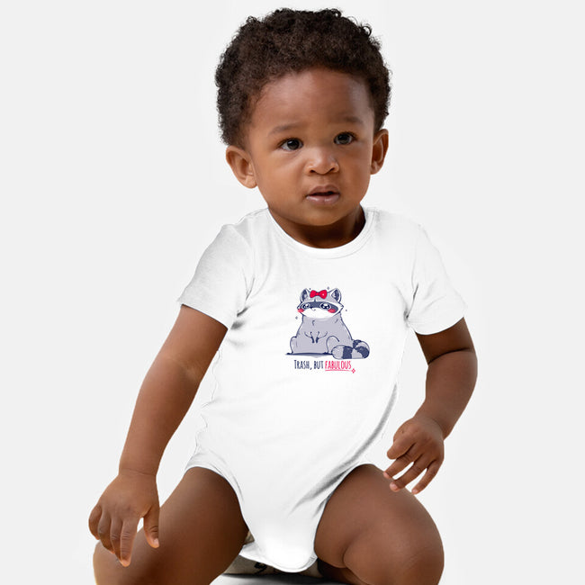 Trash But Fabulous-baby basic onesie-ChocolateRaisinFury