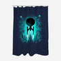 Voyages In Space-none polyester shower curtain-alemaglia