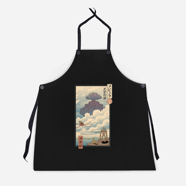 Sky Castle Ukiyo-E-unisex kitchen apron-vp021