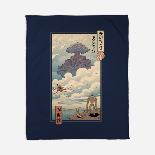 Sky Castle Ukiyo-E-none fleece blanket-vp021