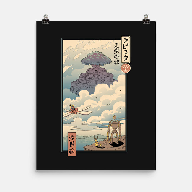 Sky Castle Ukiyo-E-none matte poster-vp021