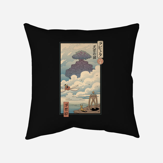 Sky Castle Ukiyo-E-none non-removable cover w insert throw pillow-vp021