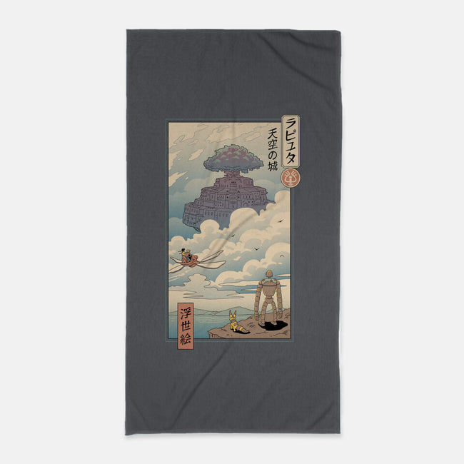 Sky Castle Ukiyo-E-none beach towel-vp021