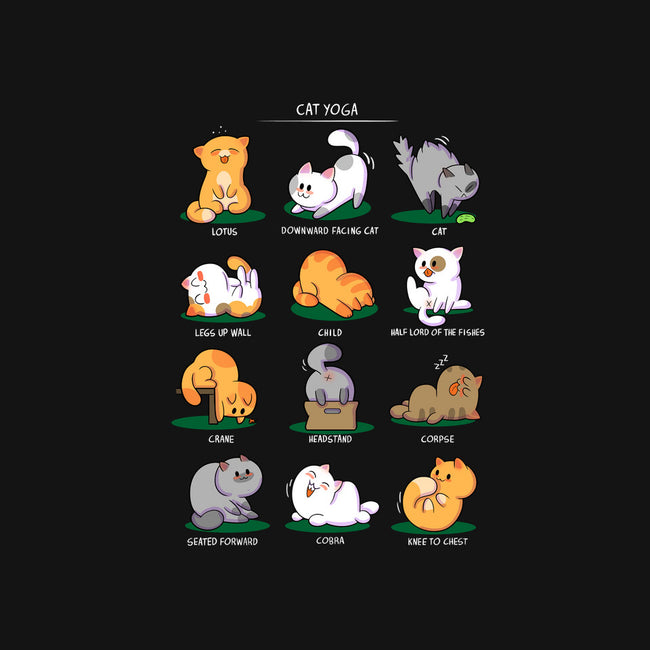 Cat Yoga-none polyester shower curtain-queenmob