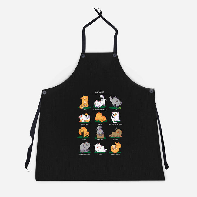 Cat Yoga-unisex kitchen apron-queenmob