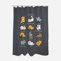 Cat Yoga-none polyester shower curtain-queenmob