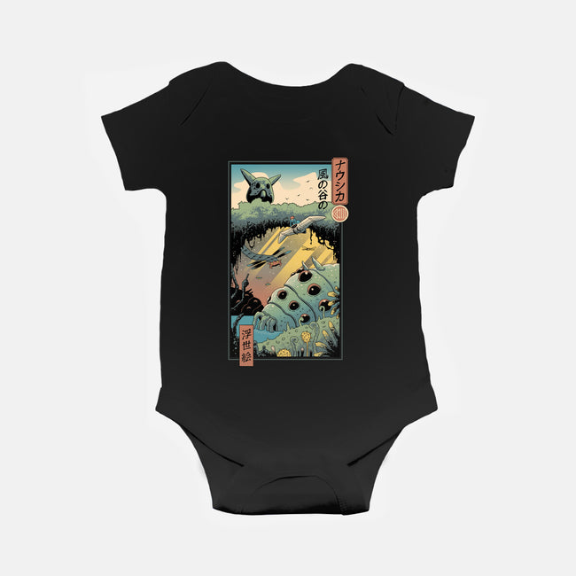 Ukiyo-E Wind Valley-baby basic onesie-vp021