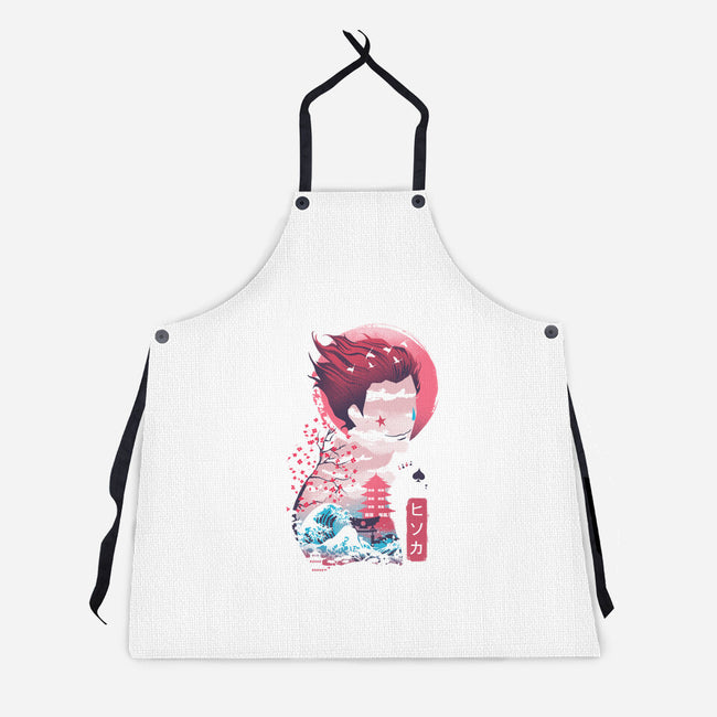 Ukiyo-E Hunter-unisex kitchen apron-dandingeroz