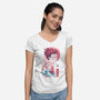 Ukiyo-E Hunter-womens v-neck tee-dandingeroz
