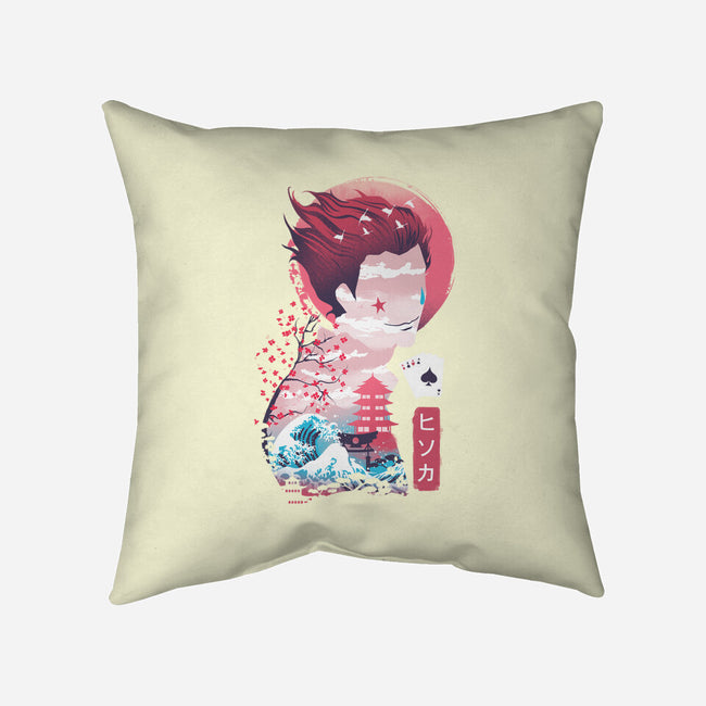 Ukiyo-E Hunter-none removable cover w insert throw pillow-dandingeroz