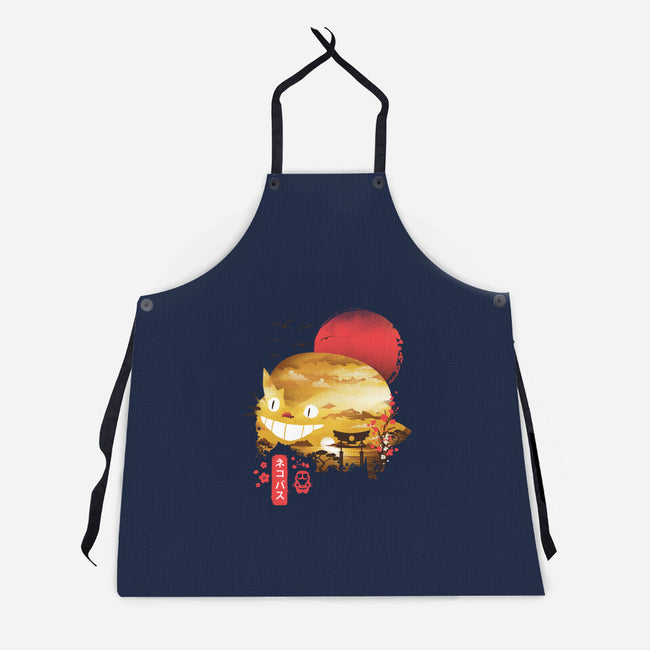 Ukiyo-E Catbus-unisex kitchen apron-dandingeroz