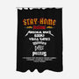 Stay Home Festival-none polyester shower curtain-mekazoo