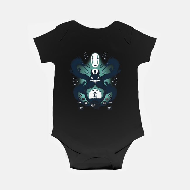 The Neighbor and The Spirit-baby basic onesie-thewizardlouis
