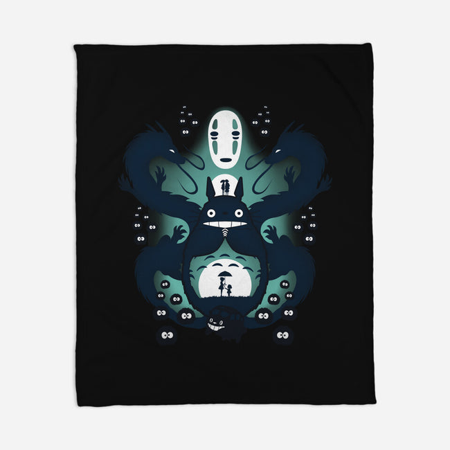 The Neighbor and The Spirit-none fleece blanket-thewizardlouis