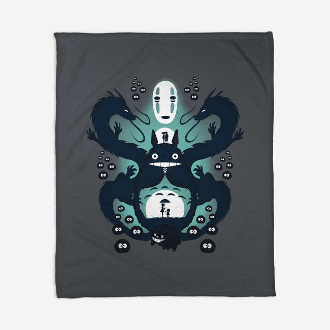 The Neighbor and The Spirit-none fleece blanket-thewizardlouis