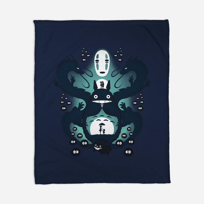 The Neighbor and The Spirit-none fleece blanket-thewizardlouis