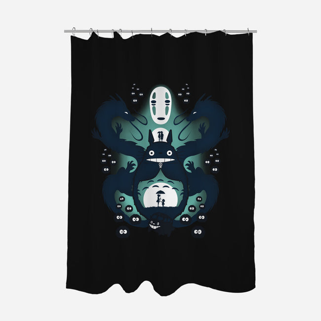 The Neighbor and The Spirit-none polyester shower curtain-thewizardlouis