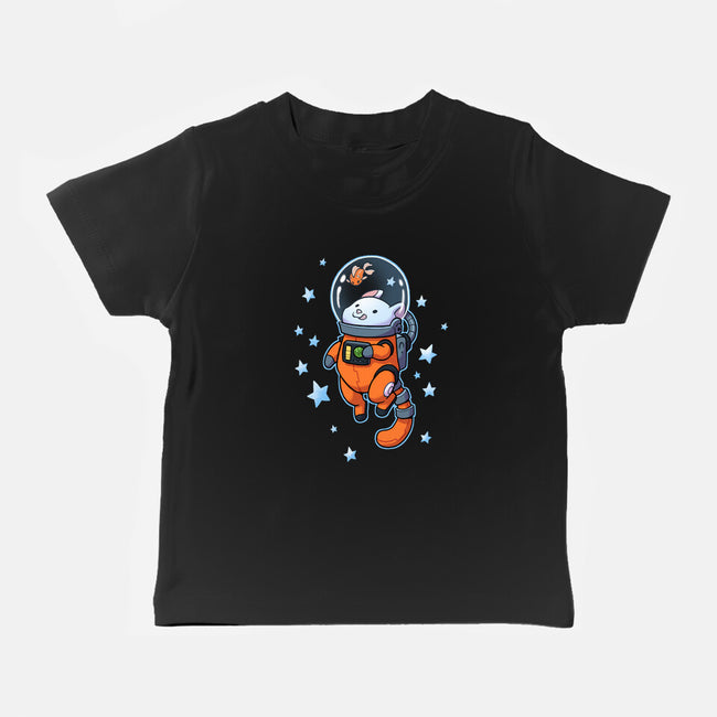 Catstronaut-baby basic tee-DoOomcat