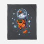 Catstronaut-none fleece blanket-DoOomcat