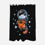 Catstronaut-none polyester shower curtain-DoOomcat