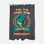 President Zilla-none polyester shower curtain-DCLawrence