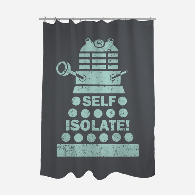 Self Isolate!-none polyester shower curtain-kg07