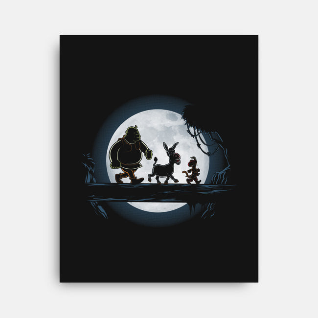 Moonlight Motto-none stretched canvas-jasesa