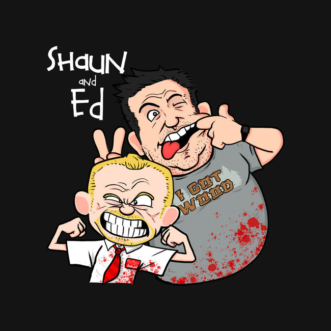 Shaun and Ed-none zippered laptop sleeve-MarianoSan
