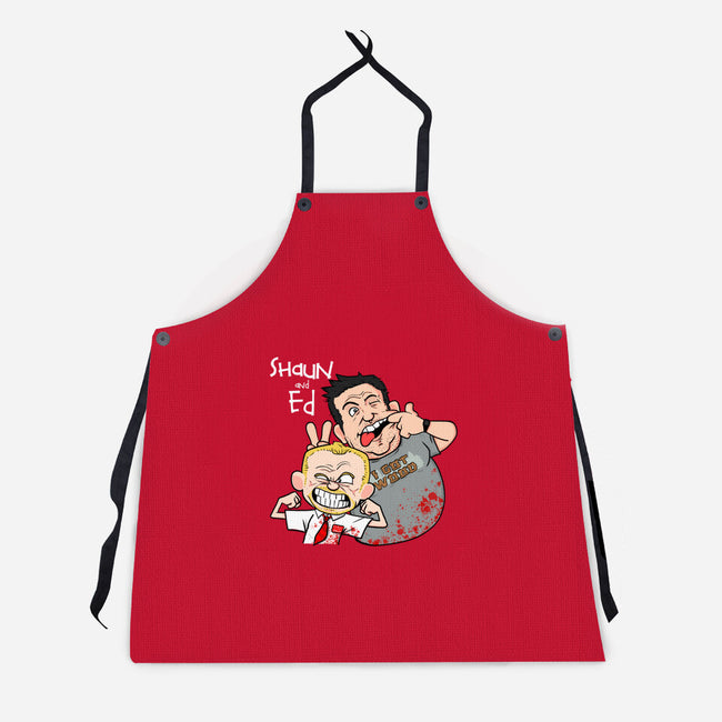 Shaun and Ed-unisex kitchen apron-MarianoSan