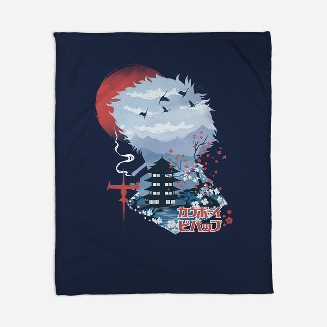 Ukiyo-E Cowboy-none fleece blanket-dandingeroz