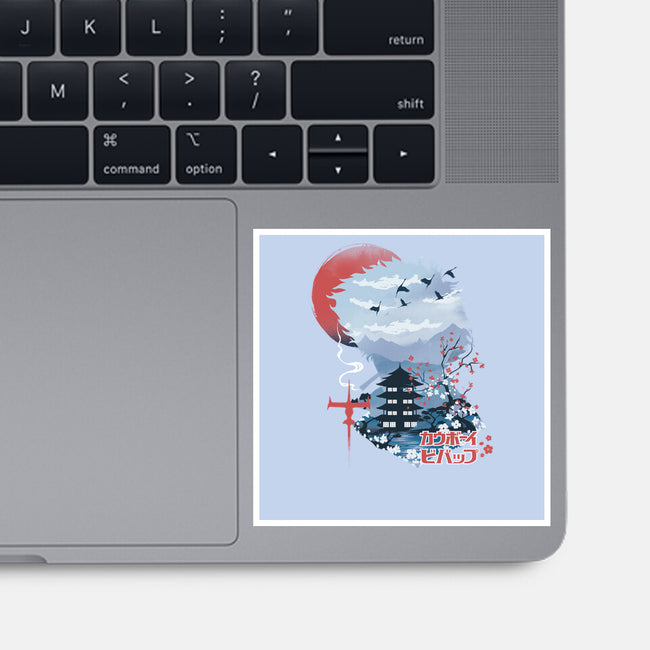 Ukiyo-E Cowboy-none glossy sticker-dandingeroz