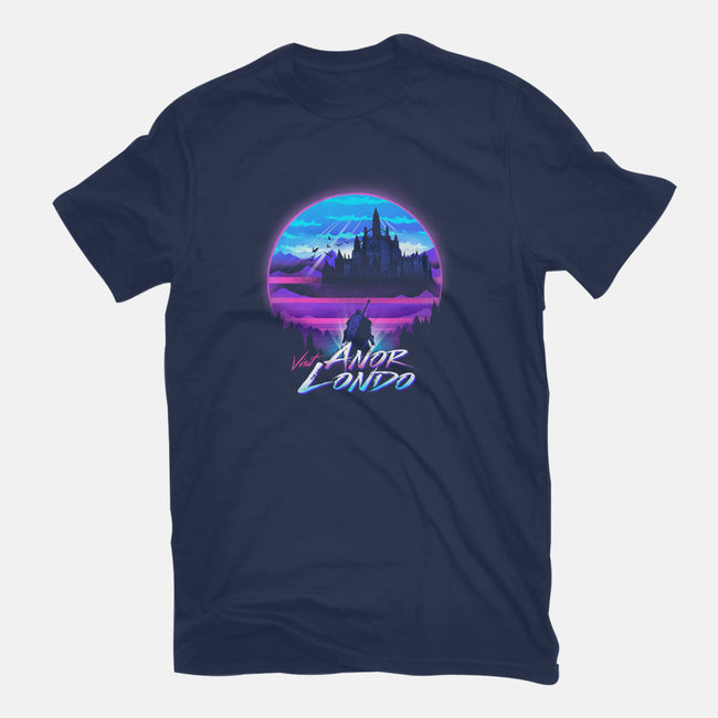 Anor Londo Postcard-mens basic tee-dandingeroz