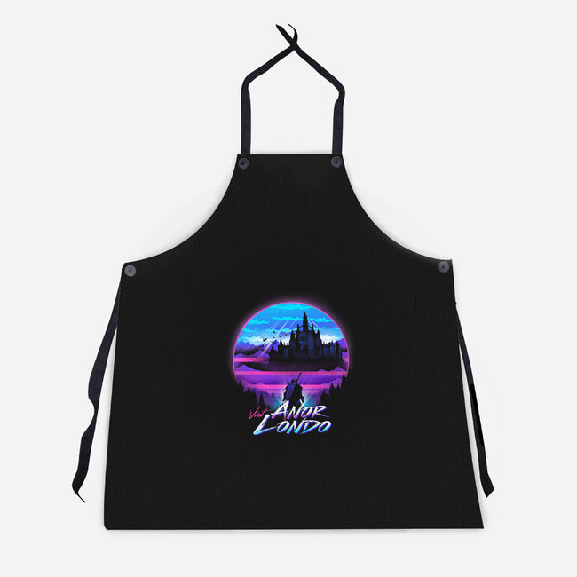 Anor Londo Postcard-unisex kitchen apron-dandingeroz