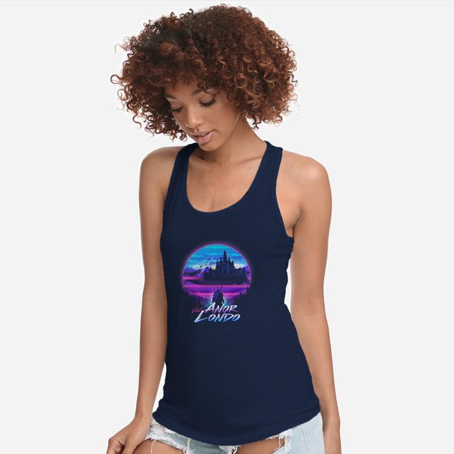 Anor Londo Postcard-womens racerback tank-dandingeroz