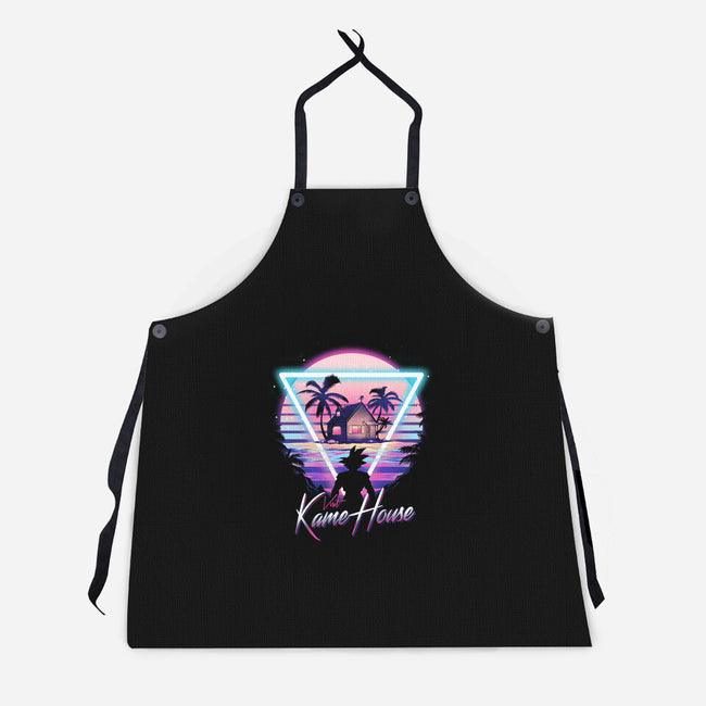 Kame Island Postcard-unisex kitchen apron-dandingeroz