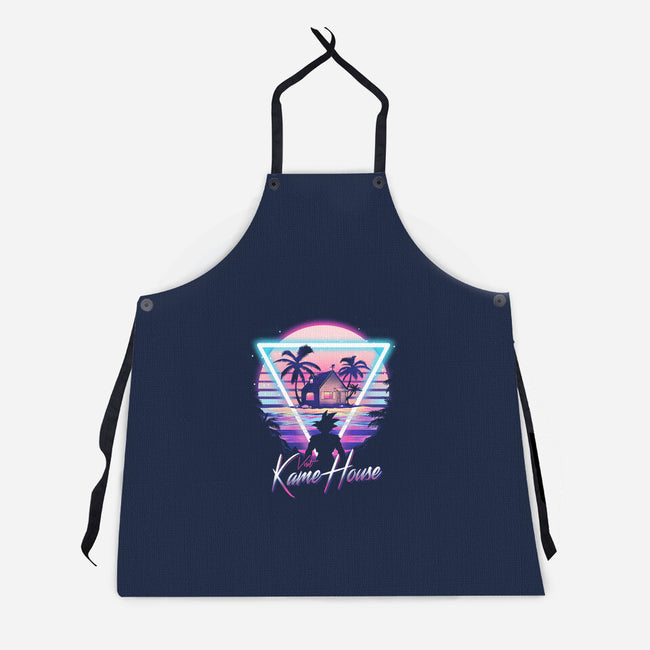 Kame Island Postcard-unisex kitchen apron-dandingeroz