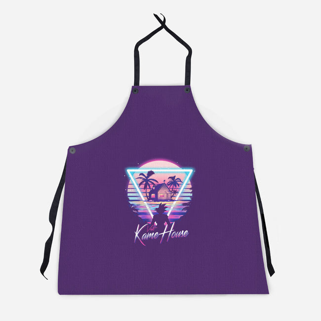 Kame Island Postcard-unisex kitchen apron-dandingeroz