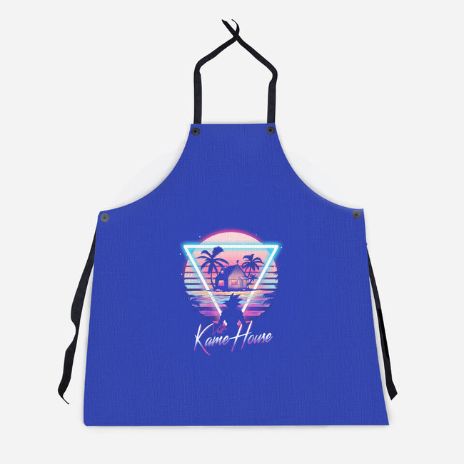Kame Island Postcard-unisex kitchen apron-dandingeroz